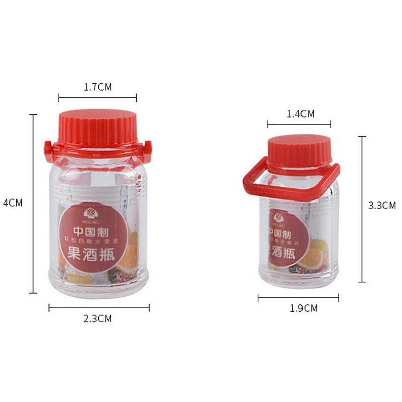 1Set Dollhouse Mini Simulated Plastic Brewing Wine Bottle Storage Tank Tiny Vial Bottle Wine Bottle Model Kitchen Home Decor Toy