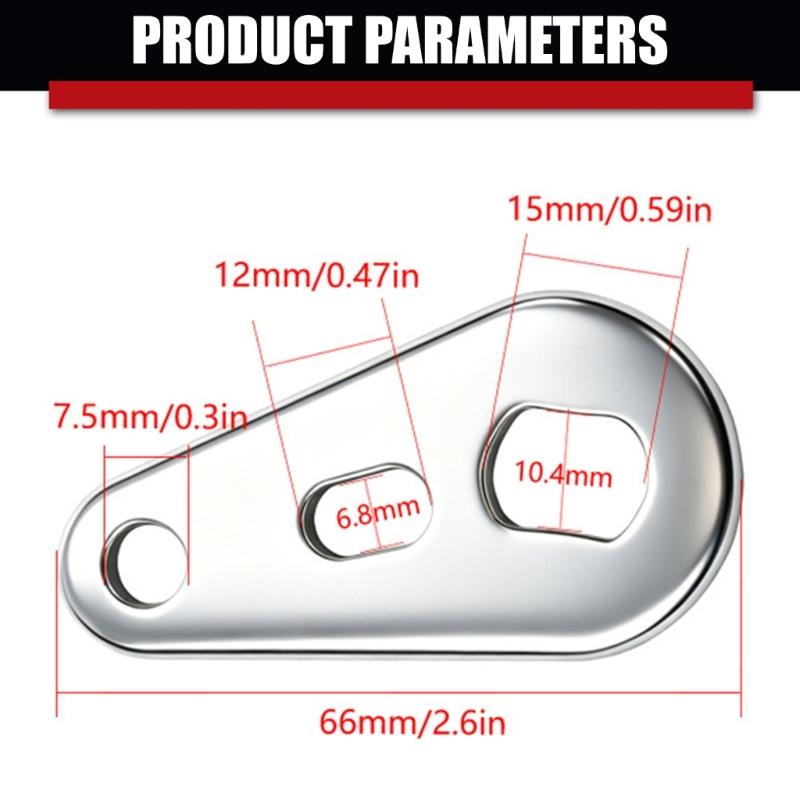 Mountain Bike Motor Arm Plate Set, Steel Conversion Plates with Mounting Hardware and Size Reference for Electric Bike Replacement