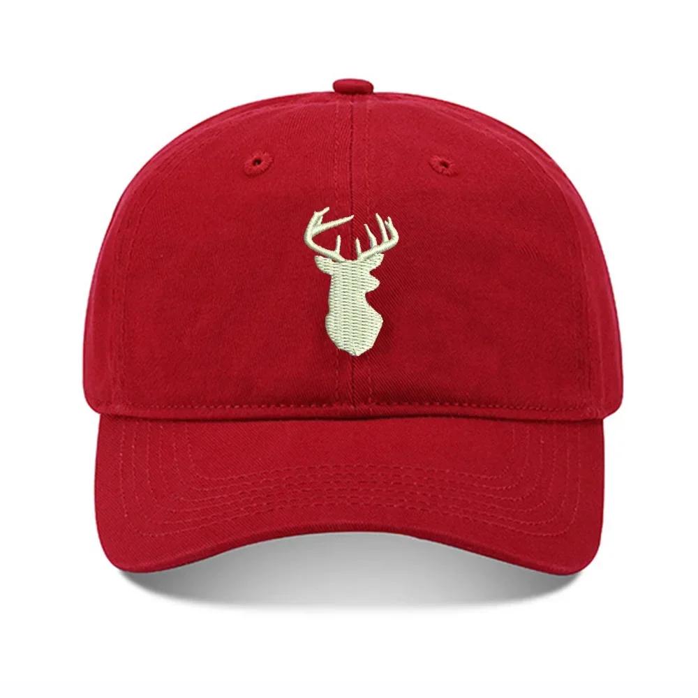 Lyprerazy Baseball Caps Animal Buckin Unisex Embroidery Baseball Cap Washed Cotton Embroidered Adjustable Cap