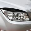 For Mercedes‑Benz W204 2008-2011 Gloss Black Carbon Car Front Headlight Eyebrow Eyelid Trim Sticker Cover ABS Decorative Frame