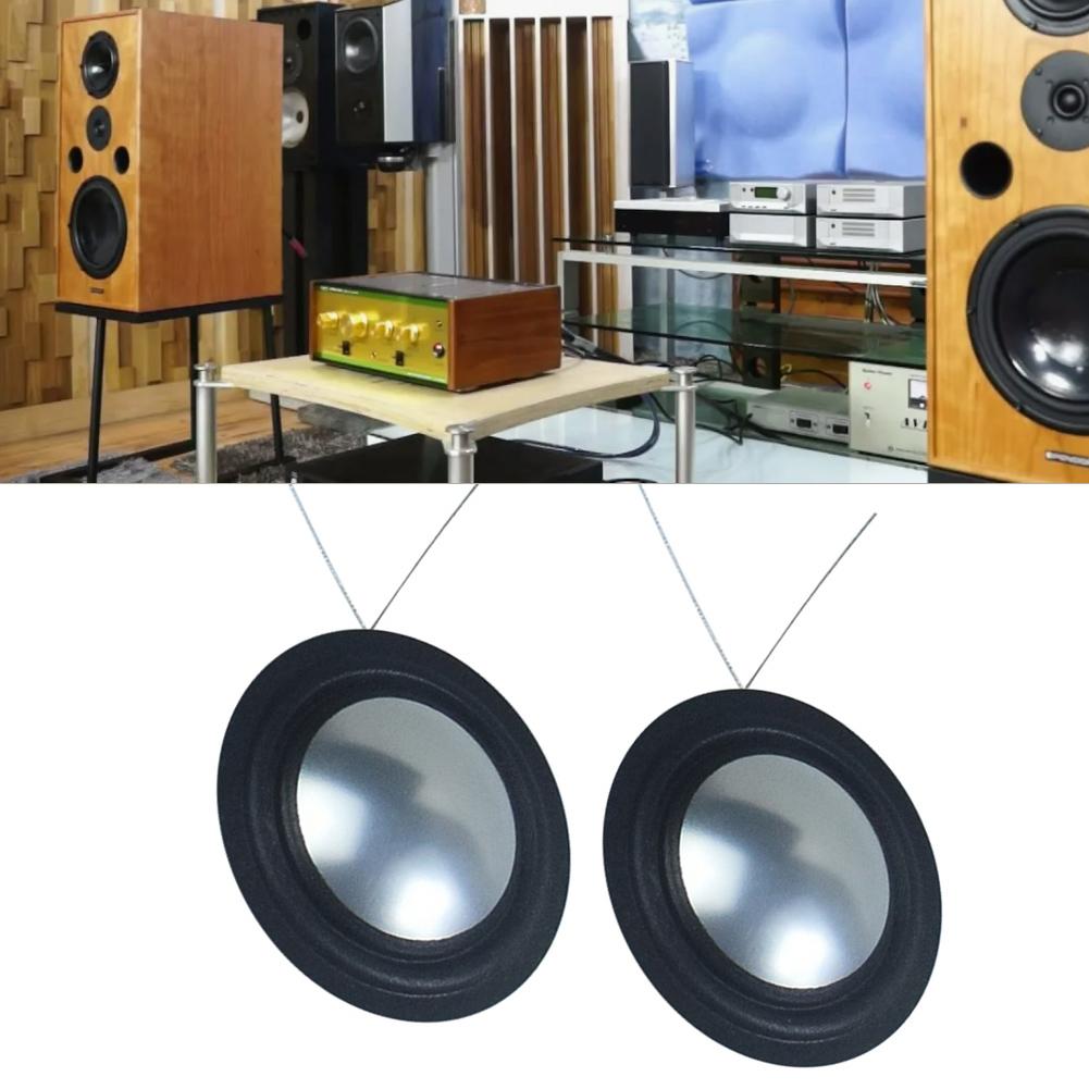 2Pcs Titanium Tweeter Diaphragm Voice Coil 25.4mm 25.5mm Metal Titanium Composite Silk Diaphragm Voice Coil 8 Ohm Repair Parts