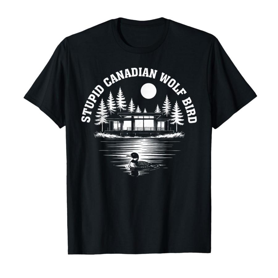 

Stupid Canadian Wolf Bird Sarcastic Animal T-shirt For Men Women 100% Cotton T Shirts Short Sleeve Tops P764 - Men s Summer C... S разноцветный