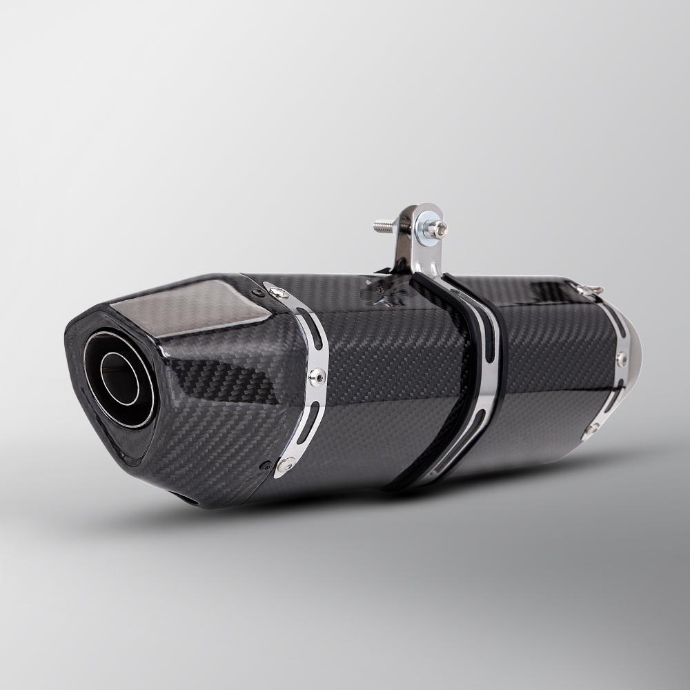 51MM Motorcycle Exhaust Carbon Muffler Universal Modified Scooter Tail Pipe for Gsxr150 Cbr150r Z400 R15 Z250 Mt15 250sr 370mm