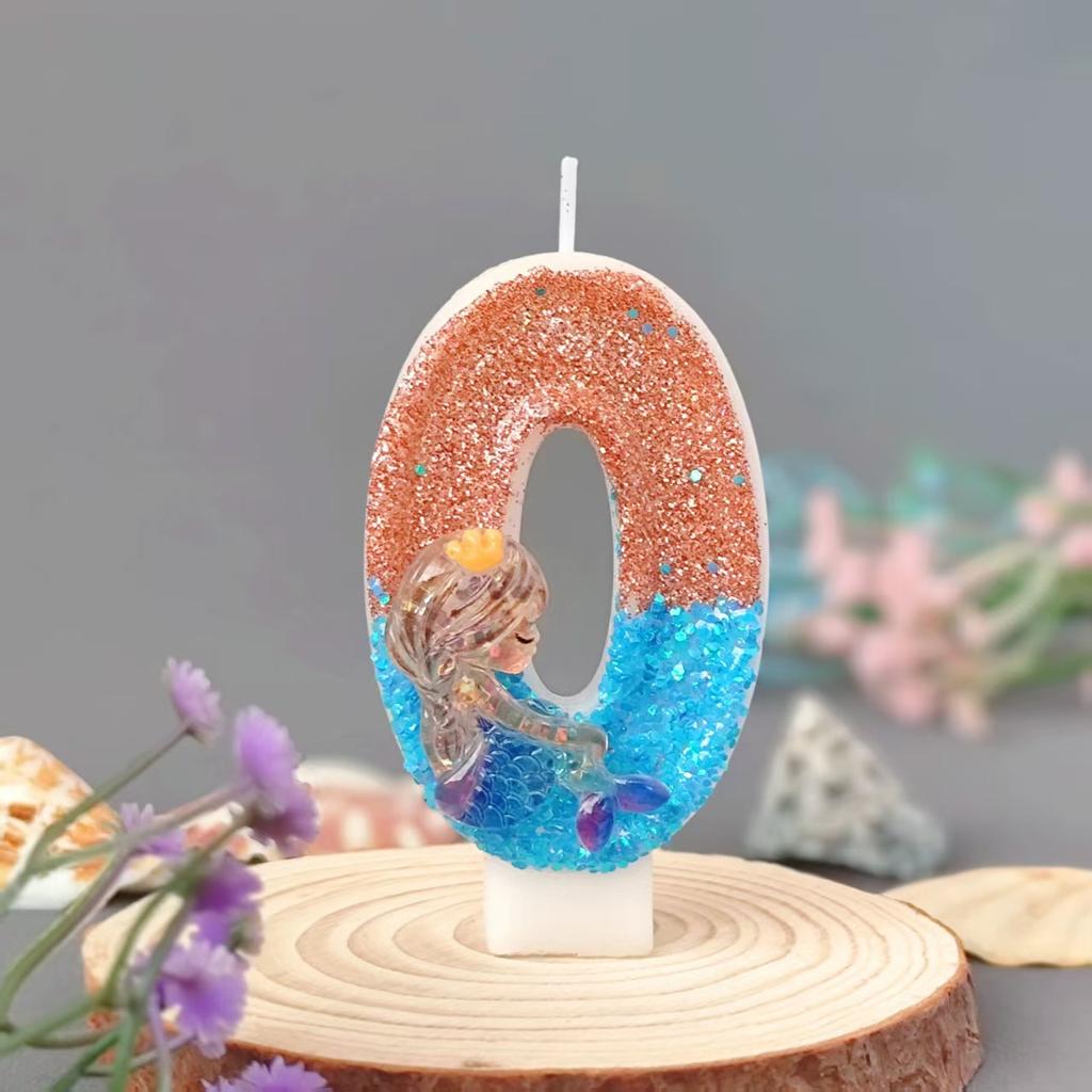Number Candles 0-9 Set for Birthday, Supplies for Kids Party Baking