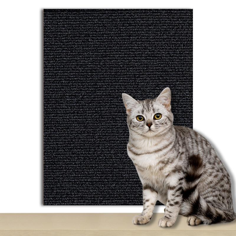Self-Adhesive Cat Scratch Pad Durable Stick-On Wall Sofa Furniture Protector Anti-Scratch Cut-to-Fit Pet Climbing Mat Carpet