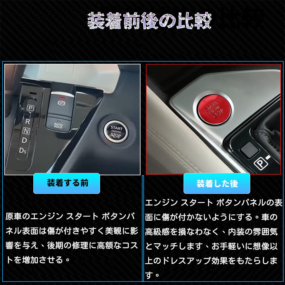 Bmolpt Engine Start Button Cover Compatible with Mitsubishi New Delica Mini (DELICA MINI) B34A/B35A/B37A/B38A