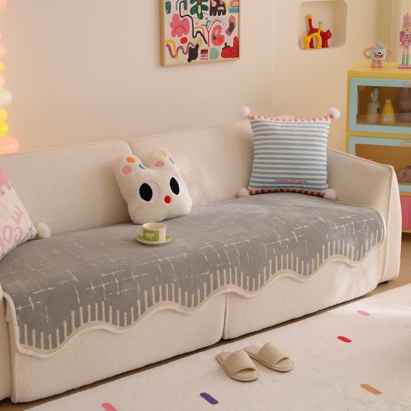 Dopamine Color Sofa Cushion  New Summer Chenille Cover Towel One-Piece Non-Slip Four-Season Seat Cushion