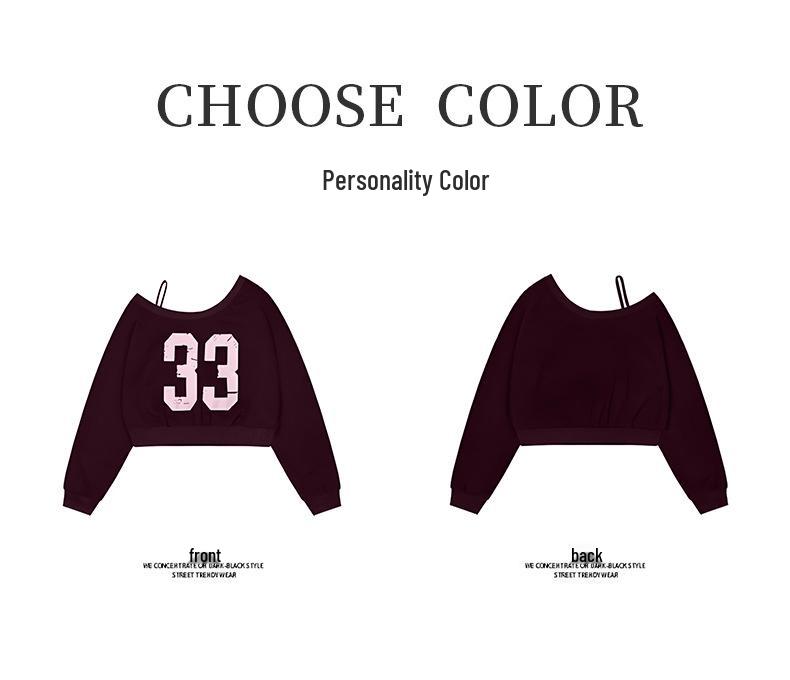 2026 New Women's Asymmetric Off-Shoulder Long Sleeve Hoodie
