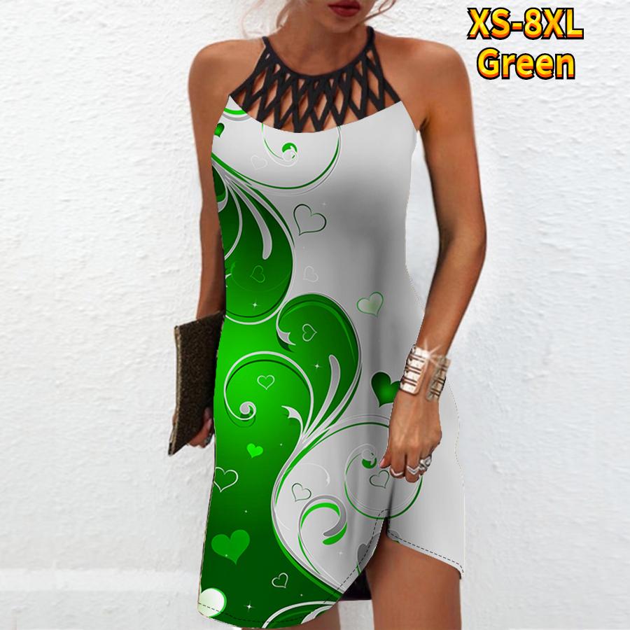 Летнее модное сексуальное платье без рукавов — фото 4