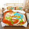 Cartoon Dragon King Queen Duvet Cover Kids Boys Animal Bedding Set Lovely Magical Creature Quilt Cover Polyester Comforter Cover