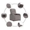 Relaxation Armchair Taupe Fabric
