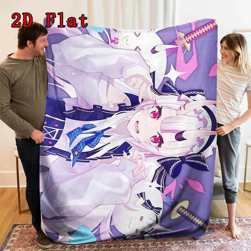 Hololive 2D Flat Pattern Flannel Blanket High Quality All Seasons Warmth and Comfort Perfect for Christmas Gifts.DMT0925112