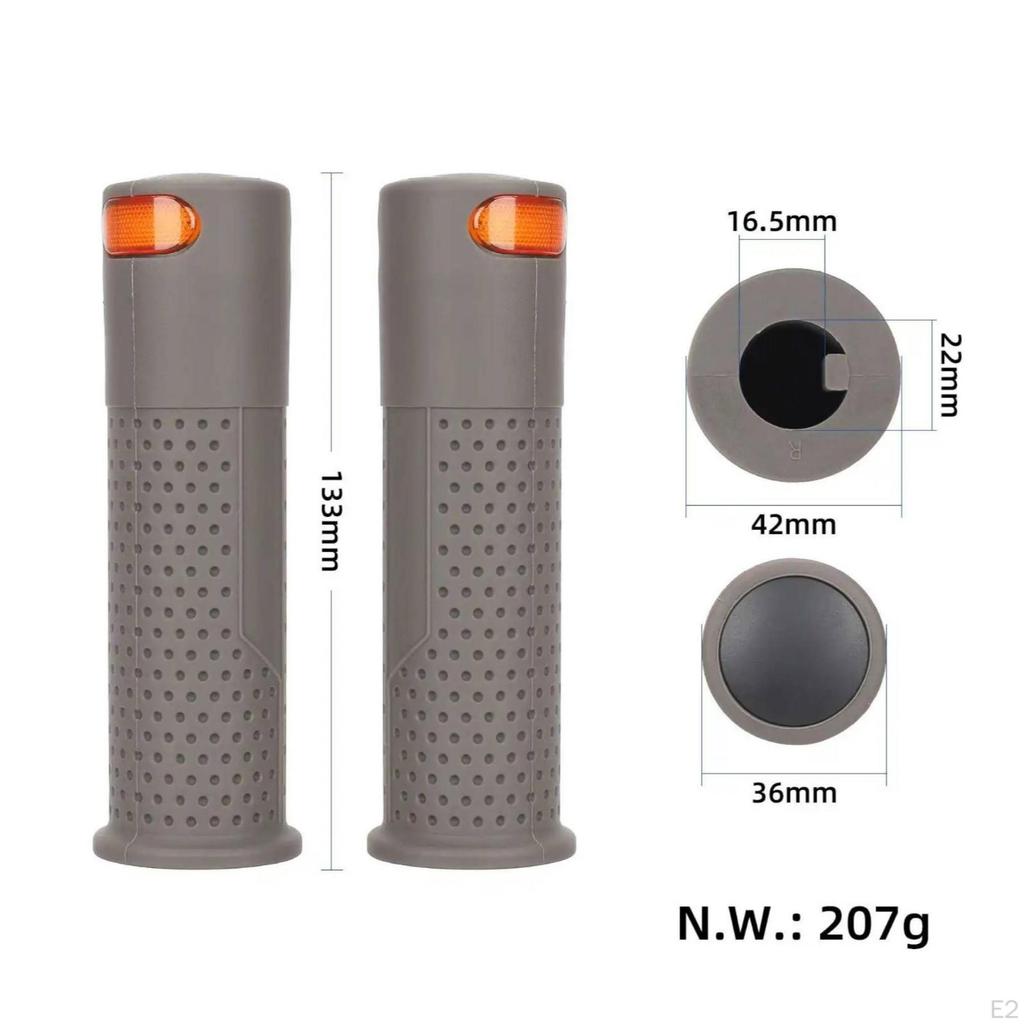 Handlebar Grip with Turn Blinker LED Grips Indicators NonSlip for Commuters, City Riding