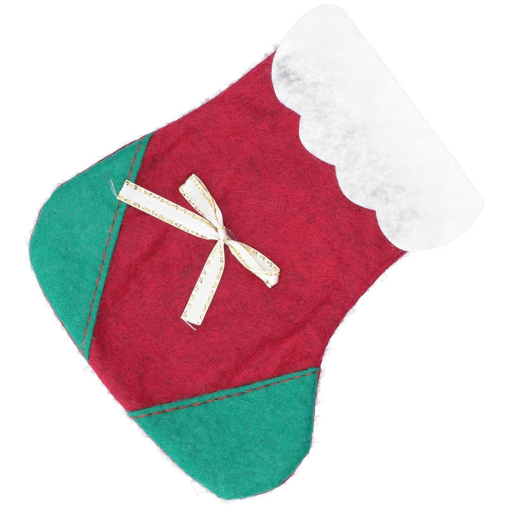 Christmas Table Socks Decoration Cute Beautiful Christmas Silverware Holder for Christmas Party Dinner Table