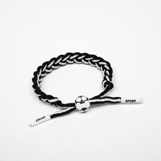 Fußball-Armbänder, verstellbares Charm-Armband, Teamspieler-Freundschaftskordel-Armbänder, Fußball-Fan-Armband für Mädchen und Jungen, Sport-Party-Geschenke