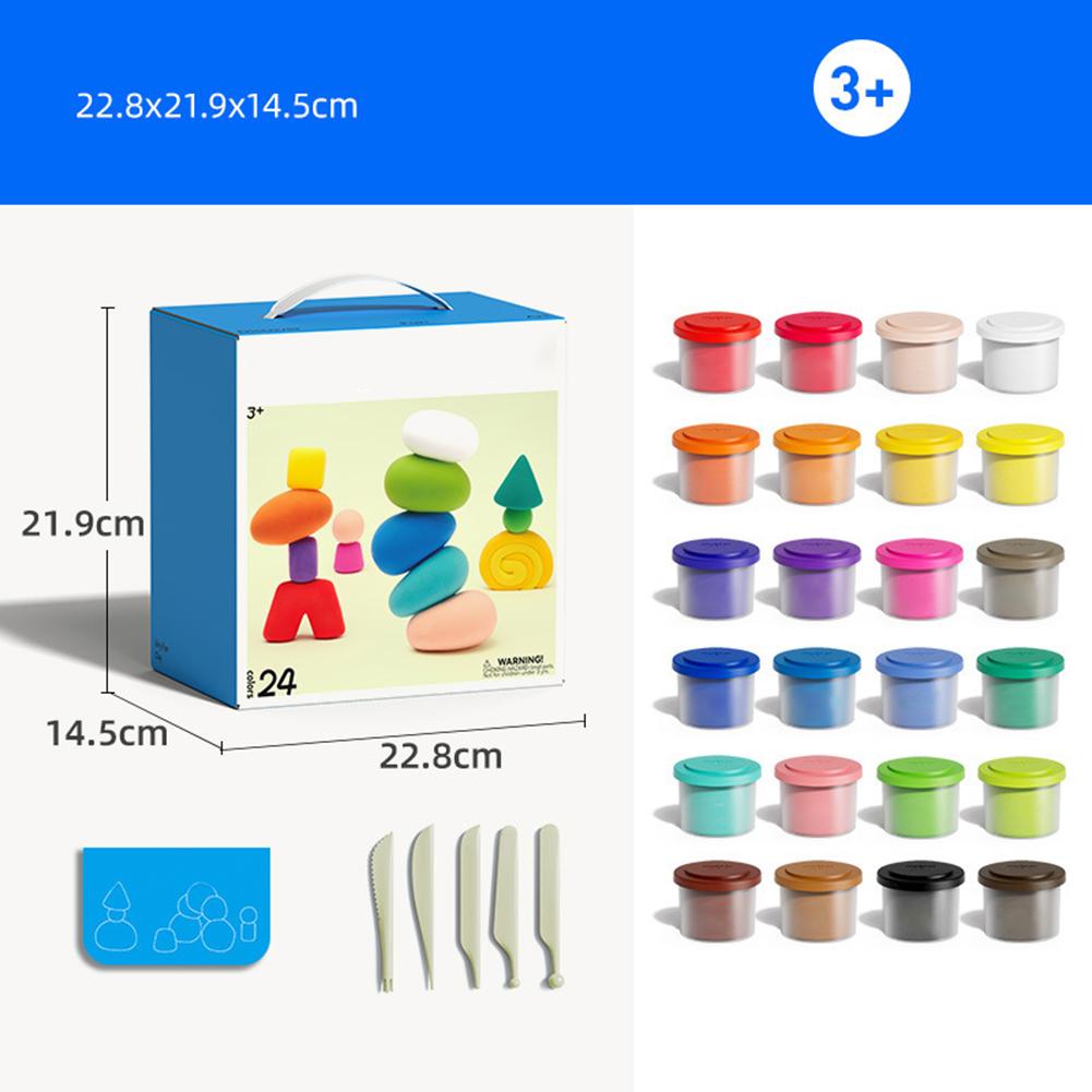 

Modeling Clay Kit Ultra-Light Colored Clay With Tools 24 Colors/36 Colors DIY Modeling Clay For Kids Creative Art Crafts Light clay-24 colors MD1545
