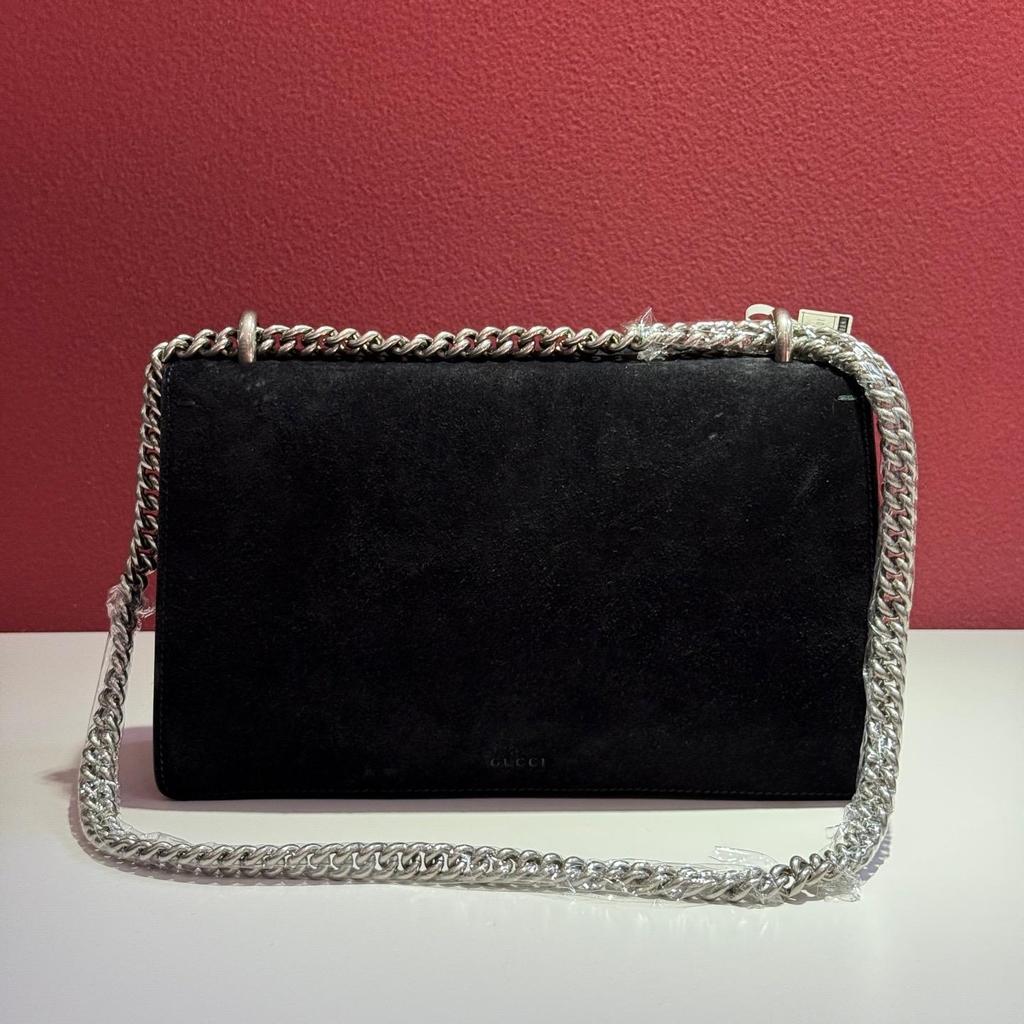 [Pre-Owned] Dionysus Small Black Suede Tiger Head Shoulder Bag - Excellent #1YCYHW2