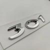 3d ABS Chrome Logo 301 Emblem Letters Adhesive Nameplate Car Trunk Badge Decal For 301 Sticker Accessories