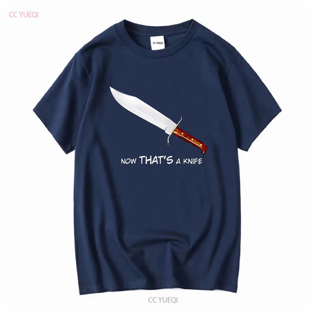 Crocodile Dundee Now Thats A Knife Funny Movie T Shirt Long Or Short Sleeves Vintage Washed Versatile Top For Everyday Wear