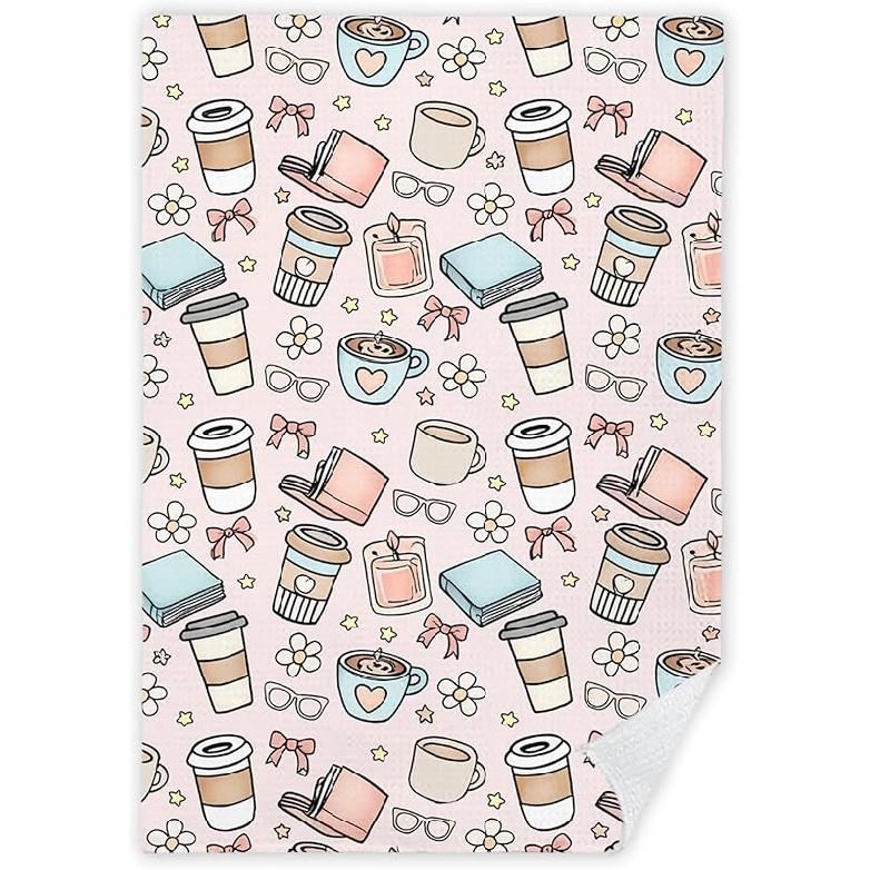 JINYO Mushroom Kitchen Towels, Red Mushroom Decorative Hand Towels for Bathroom, Cottagecore Mushroom Dish Towels Tea Towels for Kitchen, Mushroom