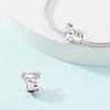 Genuine Copper Charm Luxurious Pink-Eared Koala Bead Fits Bracelets Do-It-Yourself Women Crafting Delicate Gifts Jewellery