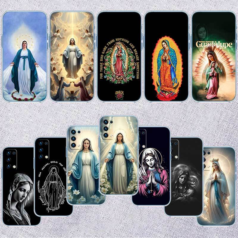 Virgen Maria Case for Motorola E7 E22 E20 E13 E15 E22S E30 E40 G10 G20 G04 G22 G23 G05 G75 G35 G55 G6 G7 G8 G9 Plus Power Play