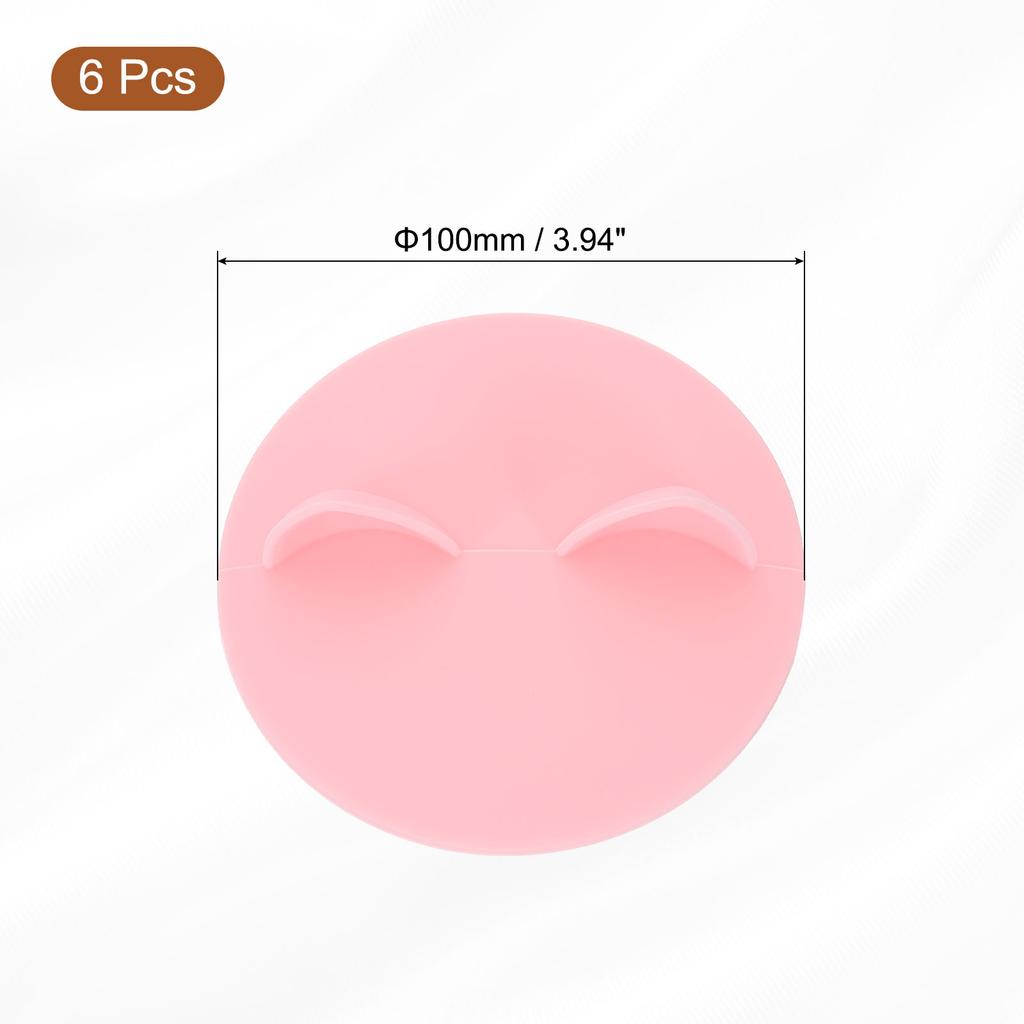 6Pcs Silicone Cup Lids 3.9/4.5 Inch Mug Cover Seal Cat Ear Silicone Cup Covers Airtight Mug Lid Hot Cold Drinks Glass Coffee Cup