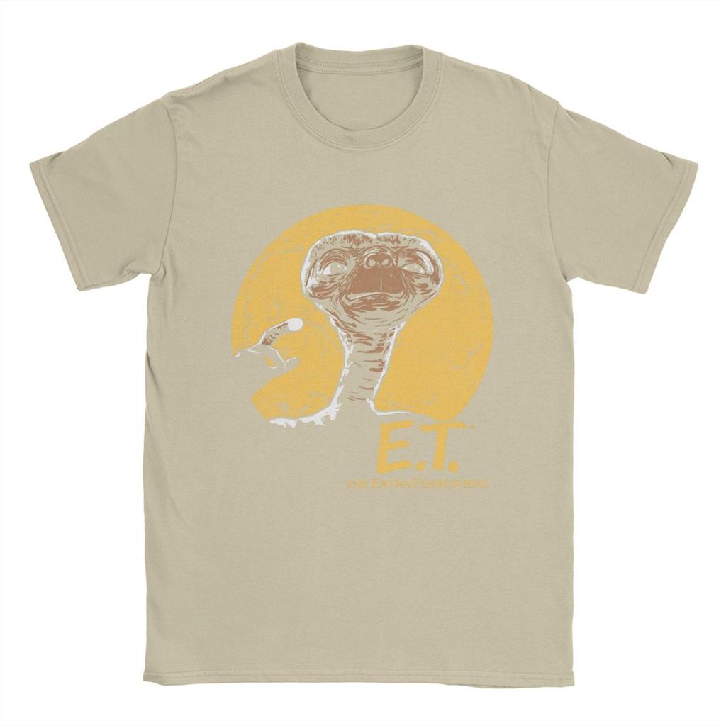 Et Moon Frame Men T Shirt Novelty Tees Short Sleeve Crewneck T-Shirts Pure Cotton Unique Clothes