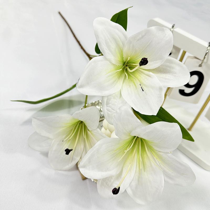 Plant Simulated Lilium Spp Wedding Hotel Restaurant Desktop Decoration Props