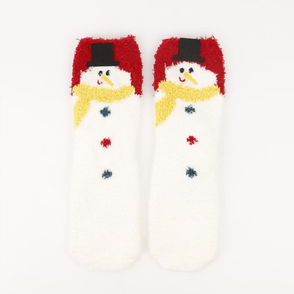 Christmas Cartoon Coral Fleece Sleep Socks - Thickened Velvet-Lined Floor Socks