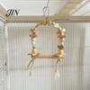 Bird Swing Toy Hanging Parrot Toy, Wooden Perch Stand for Cage, Wood Beads Blocks Chew Parakeet Cockatiel Budgie Macaws