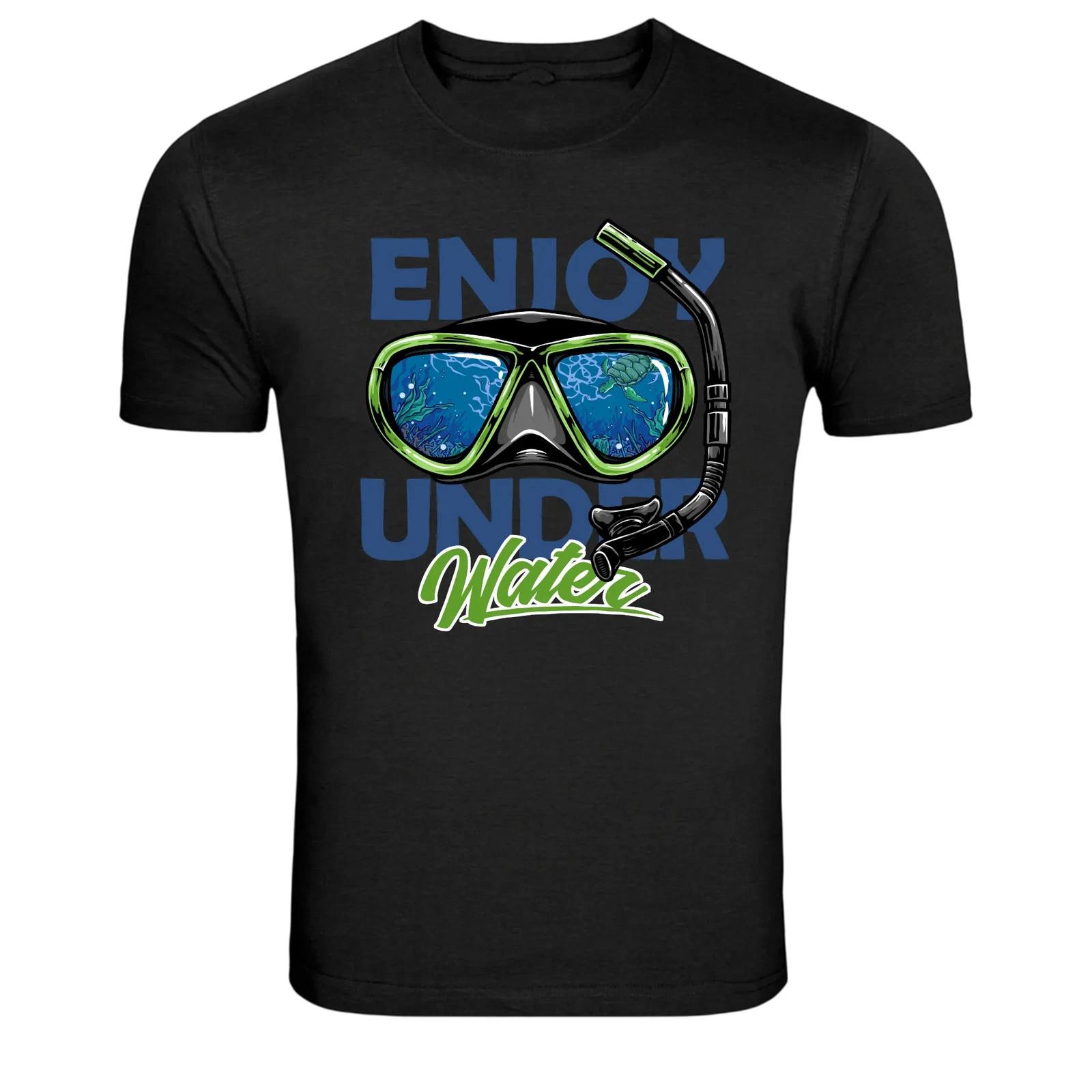 Enjoy Underwater Diving Mask Ocean Scuba T-Shirt M