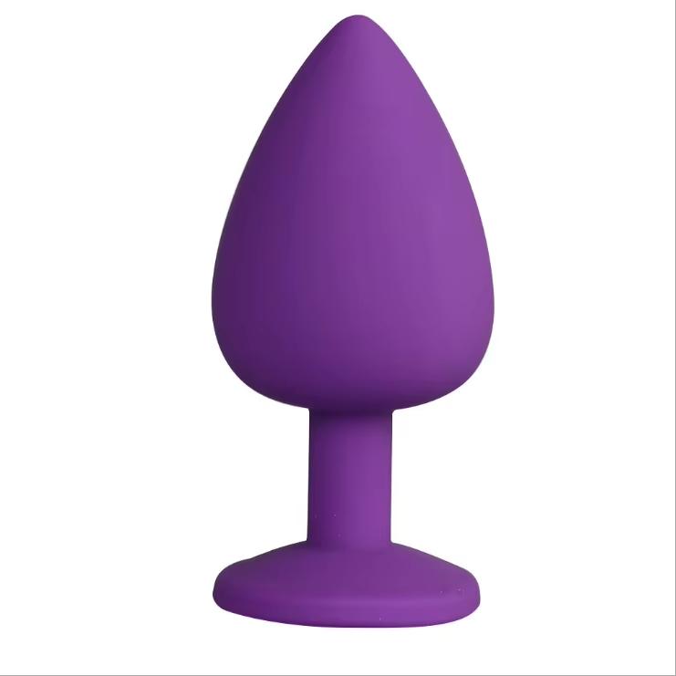 Factory Classic Butt Plug Anal Plug Sex Toy Large Size Soft Silicone in Assorted Colors Red Black Purple Pink for Man Woman