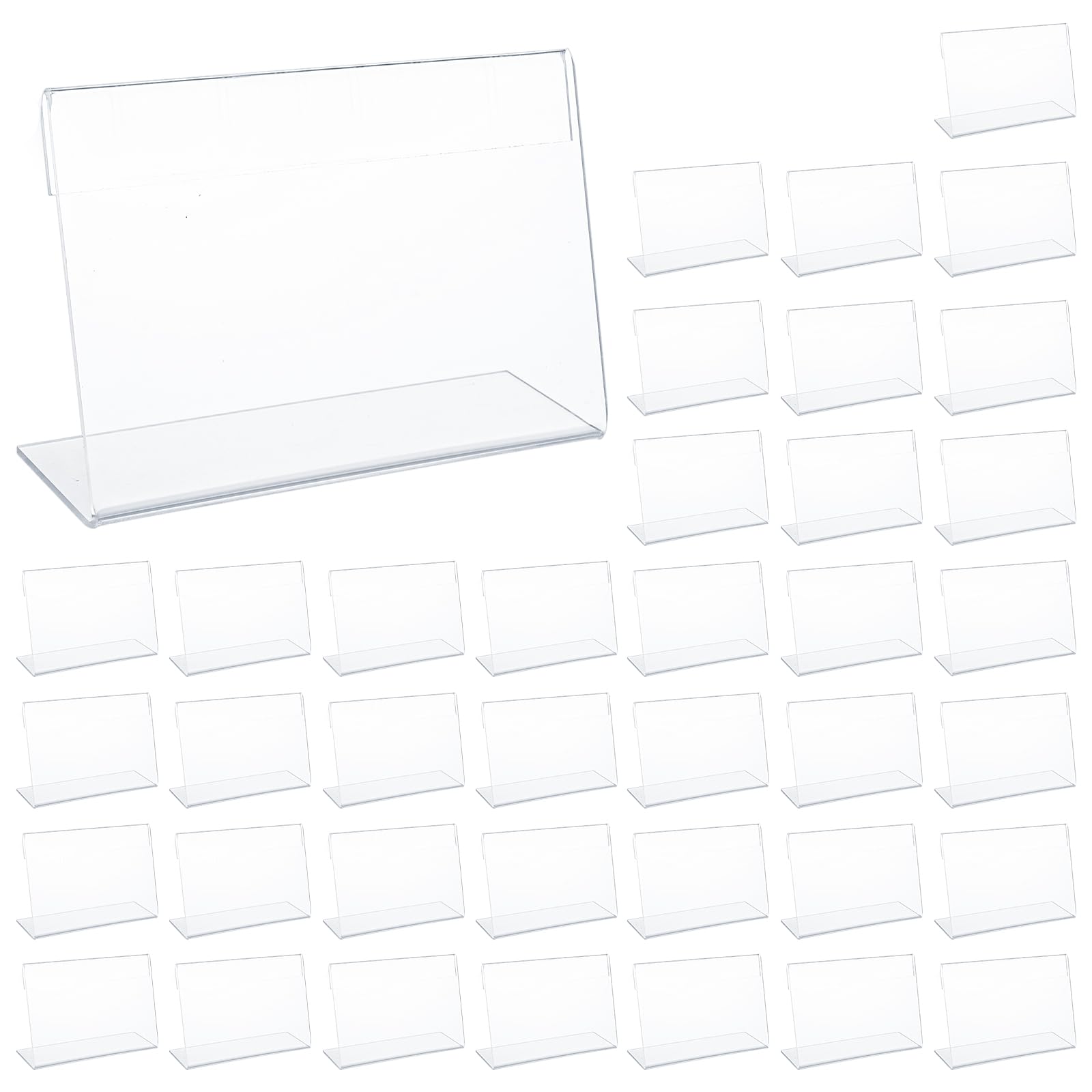 Подставка-поп для ценников Yanuki, 40 штук, 9 см x 6 см, акриловая подставка для карточек с защитной пленкой, для карточек с ценами, ценников и POP-дисплеев