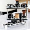 Acrylic Double Layer Coffee Utensil Storage Rack Barista Tools Coffee Bar Accessories Supplies Cafe Coffeeware Kitchen Dining