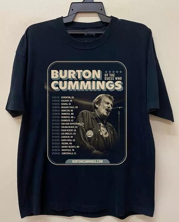 Burton Cummings And His Band On Tour 2025 T Shirt Full Size S-5XL XXL