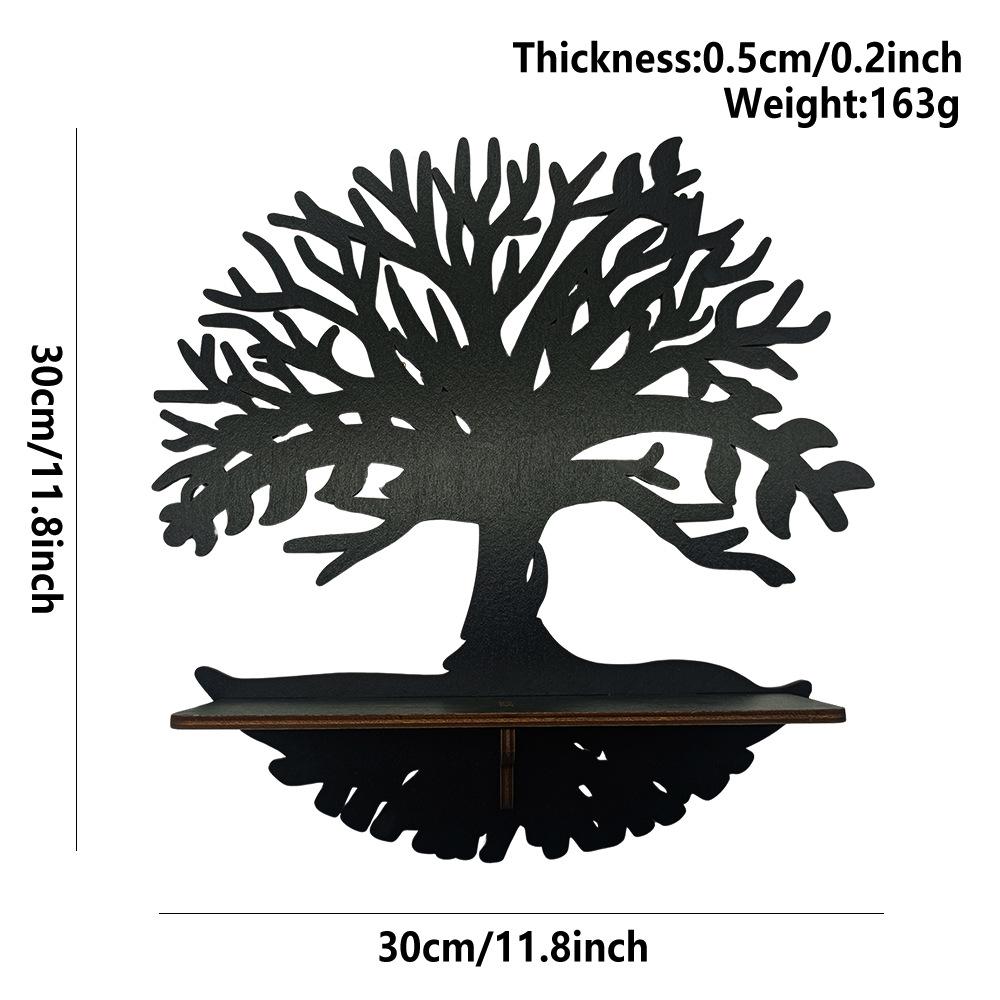 In-Stock American-Style Wooden Wall Shelf: Living Room & Bedroom Decorative Storage Bracket