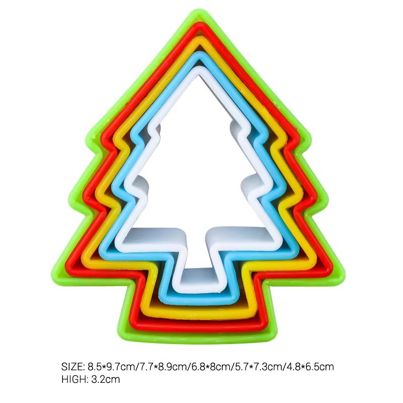 FAIS DU Sandwich Cutters for Children Kids Christmas Tree Heart Star Shapes Cutters Fruit Vegetable Bread Toast Food Cookie Mold