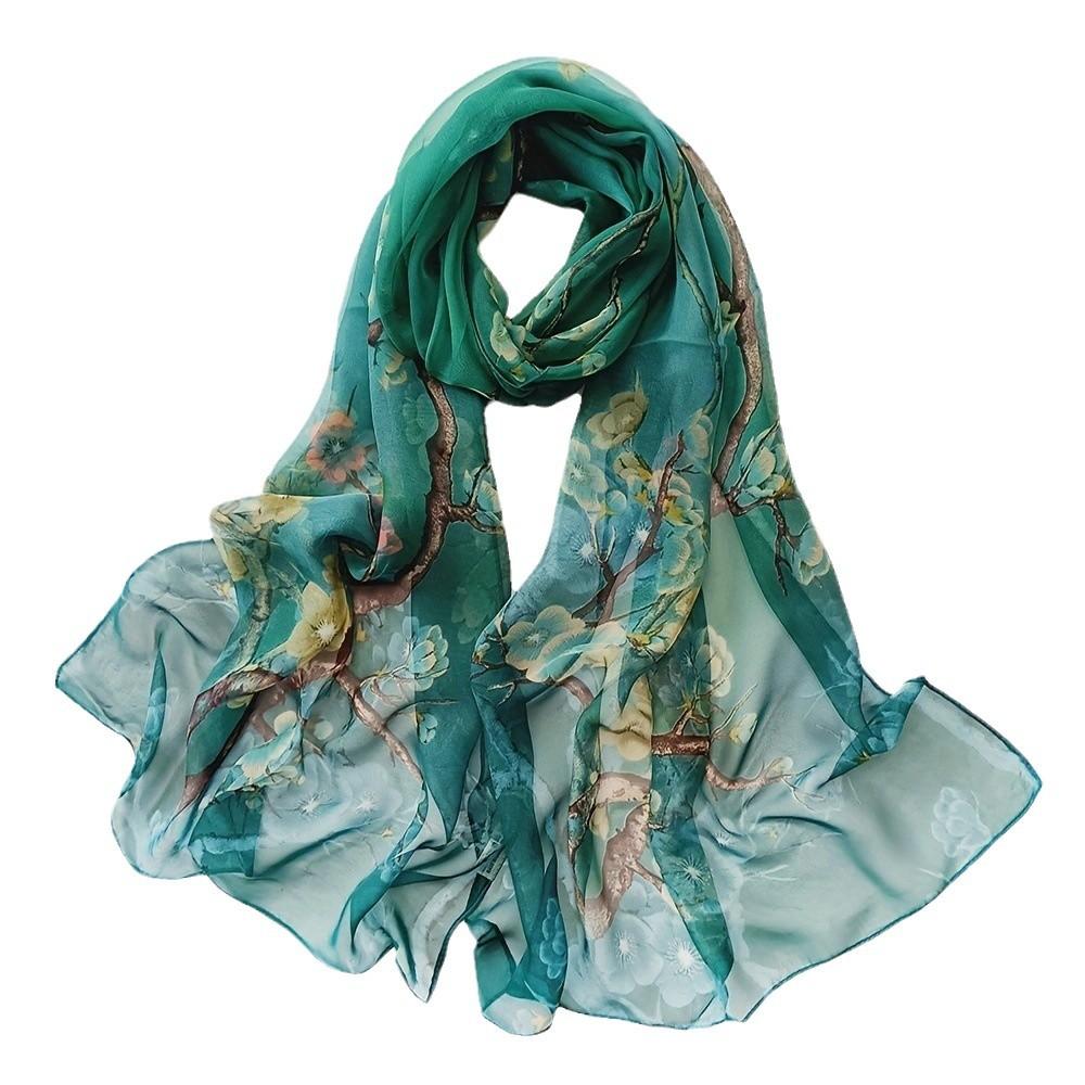 - Fashion Georgette Sunscreen Silk Scarf Beach Scarf Long Women'S Decorative Thin Silk Scarf Scarf