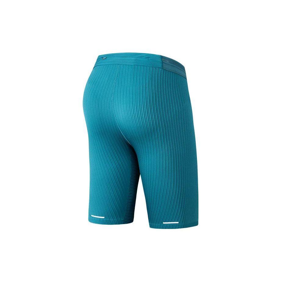 Anta Running Series Solid Color Logo Mid-Waist Straight Leg Tight Five-Point Sports Shorts Men Shorts Distant-Mountain-Green 152455304-1