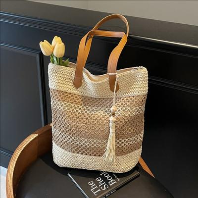 Gewebte Vielseitige Tragbare Damen Neue Schlichte Mode Lässige Schultertasche mit großem Fassungsvermögen