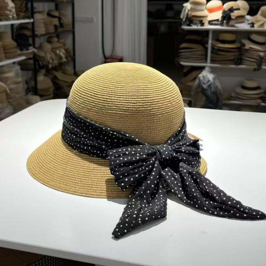 Summer Fashion Temperament Straw Hat Women's Hepburn Style Sunshade Sun Hat Travel Vacation Beach Hat