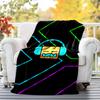 Geometry Dash Flannel Blanket Soft All-Season Throw, Design for Camping, Car Travel, Hiking Sofa, Bed, Office Perfect Gift for Parties