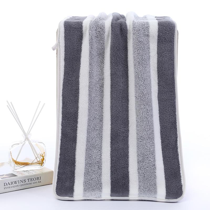 1 pcs Striped Face Towel Absorbent & Quick-drying Super Soft Skin-friendly Bathing Hand Towel For Home Bathroom 35x75cm