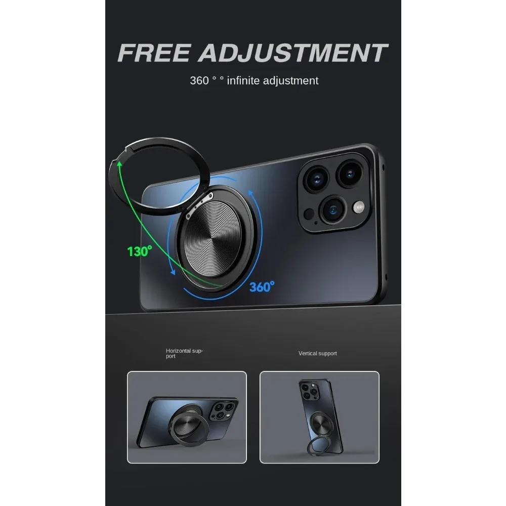 Husă Magnetică pentru VIVO X200 Ultra Mată Rezistentă la Șocuri cu Suport Inel Rotativ 360° pentru VIVO X200s X100 Ultra X100s X200Pro Mini