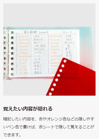 Maruman Session Binder Mini FM310-98 / Loose-Leaf Mini Smart Review Memorization Sheet L1441 - Word Ruled L1442 Set