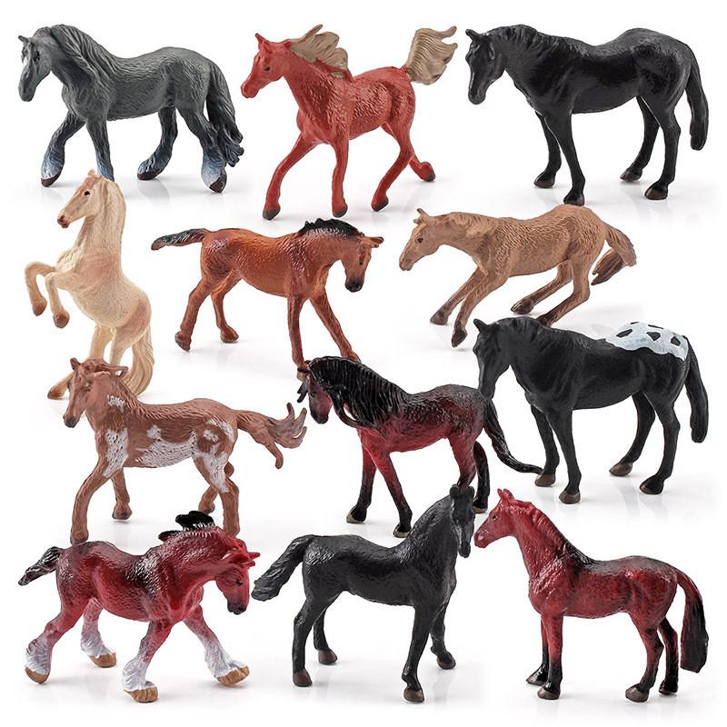 Detailed Miniature Horse Figurines Set Including 12 Beloved World Renowned Breeds