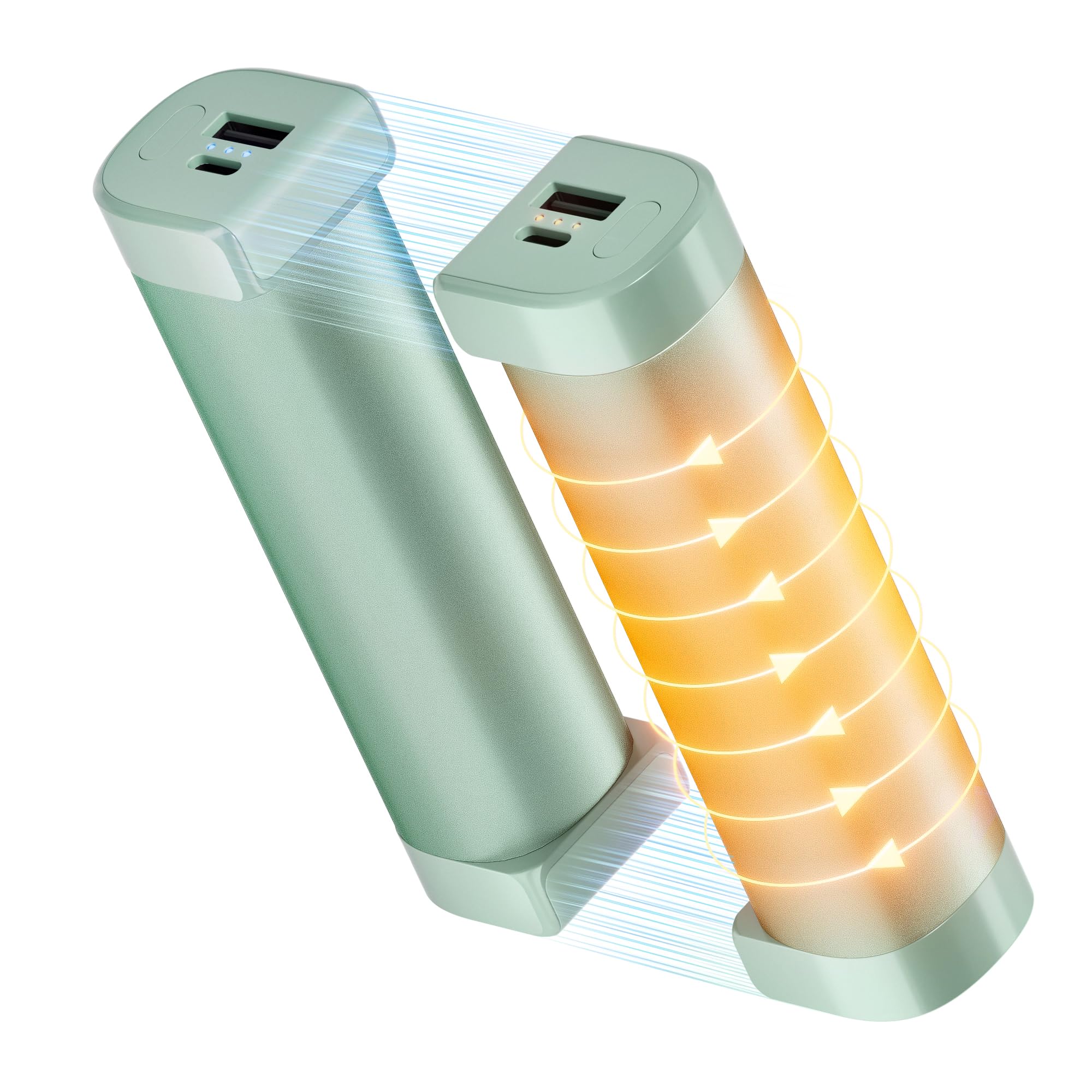 

YUSIDO Rechargeable Hand Electronic Hand Warmer with 3S Rapid Mobile Large Up to 14 Hours of Continuous 3 Temperature USB Hand Cold Weather Detachable мятный