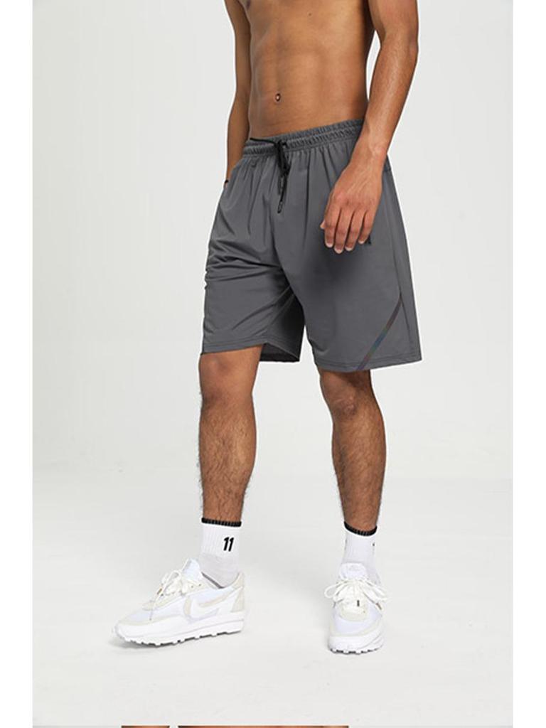 Men's Summer Ice Silk Basketball Shorts: Breathable, Quick-Drying, Casual Over-the-Knee Fitness Wear