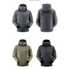 Men's Winter Outdoor Tactical Jacket Coat Thermal Windproof Waterproof Cold Resistant Solid Color Hoody Hiking Tops